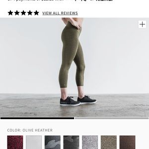 No Bull High Rise Crop (plush heather) S Olive
